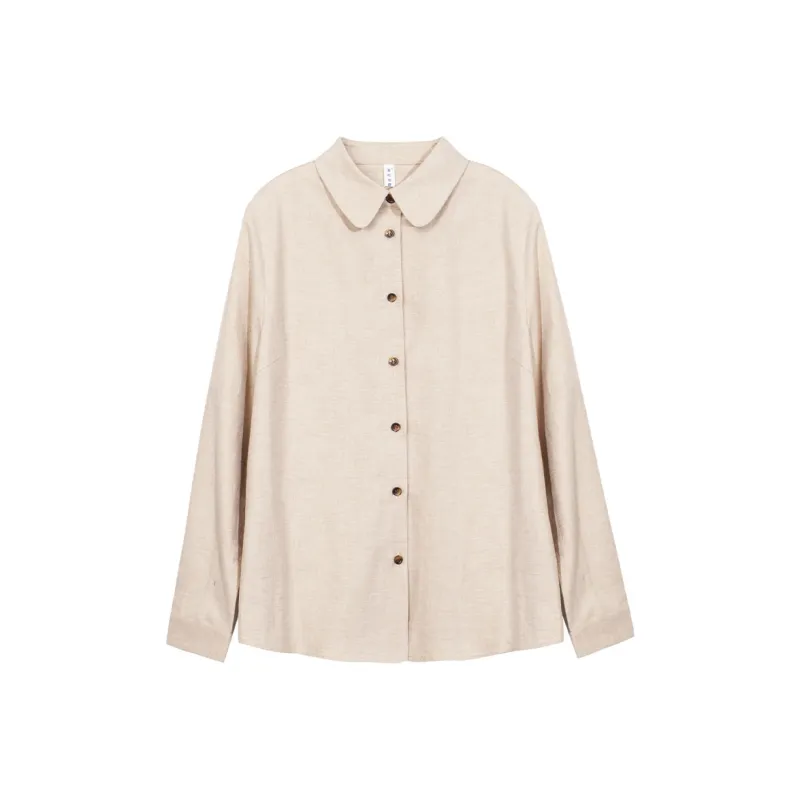 Lucybaily Shirt Women's Peter Pan Collar-0