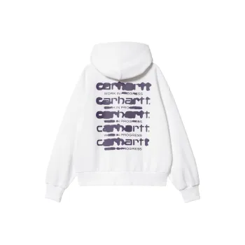 Carhartt WIP SS24 W' Hooded Ink Bleed Sweat Sweatshirt Women's White