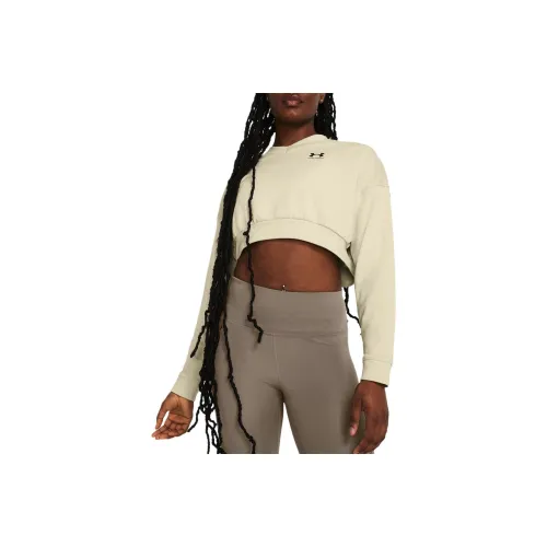 Under Armour UA Rival Terry Oversized Crop Sweatshirt Women's Khaki