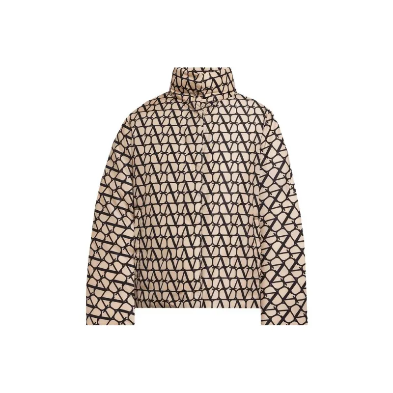 Valentino Toile Iconographe High Neck Puffer Jacket-0
