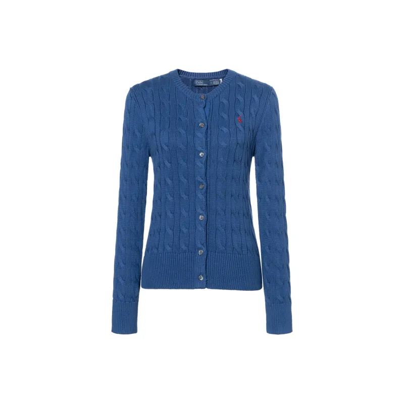 Polo Ralph Lauren Logo embroidered Cable knit Cotton Cardigan-0