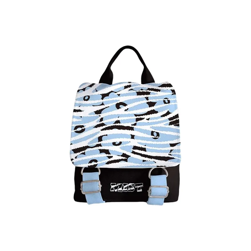 AOSONG Suede Technology Fabric Backpack Small Size Unisex Blue-1