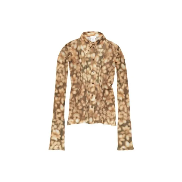 Acne Studios SS24 Print Shirt Women's Dark Brown-0