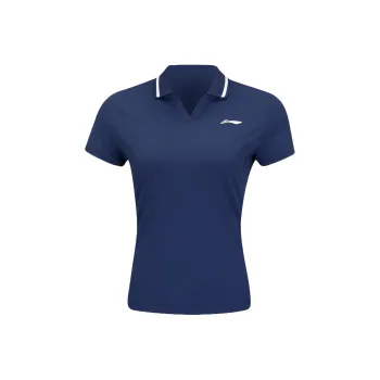 LiNing Tennis Series Polo Shirt Women's Dark Ship Blue