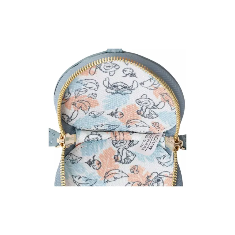 Disney Cow Leather Coin Purse Regular Women's Blue-3