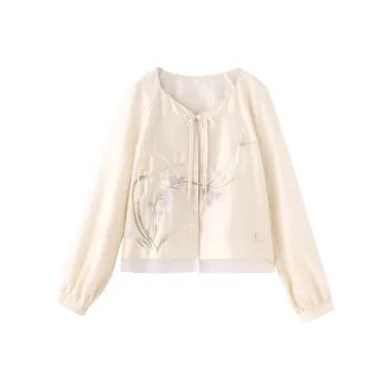 Miss Chipmunk Shirt Women's Embroidered Rice