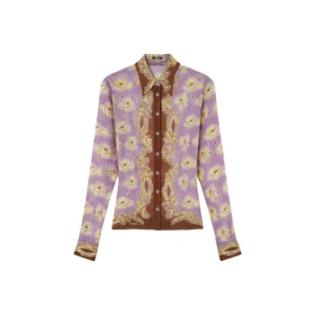VERSACE Poppies Foulard Shirt
