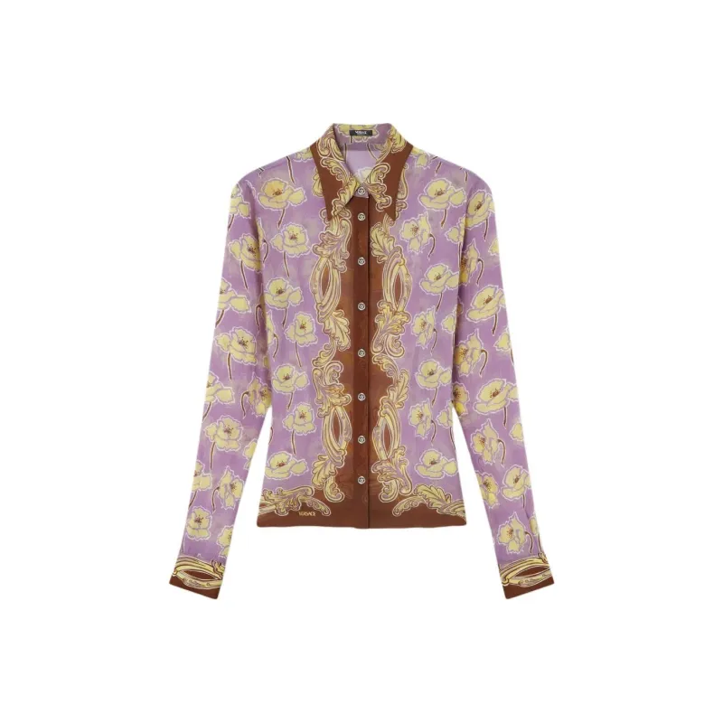 VERSACE Poppies Foulard Shirt-0