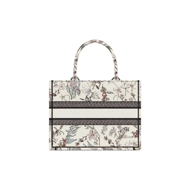 DIOR BookTote Cotton Tote Bag, Shopping Bag, Handbag Medium Size Women's Beige-2