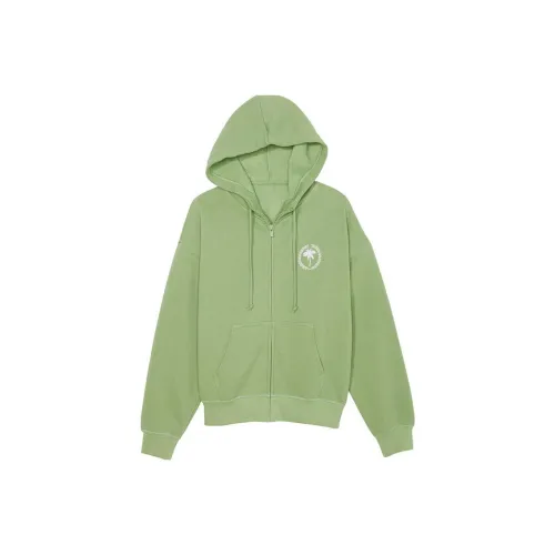 Victoria's Secret PINK IVY FLEECE FULL-ZIP HOODIE/WG Jackets Coats Women's Wild Grass Green Beverly Hills