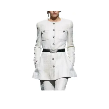 CHANEL 23 Spring And Summer Jackets Coats Women's White