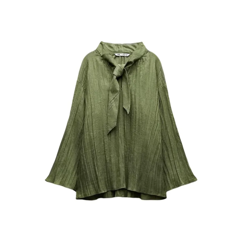 ZARA ZW Series Shirt Women's Green-0