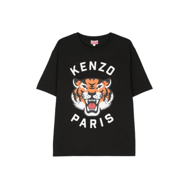 KENZO Lucky Tiger Cotton T shirt-0