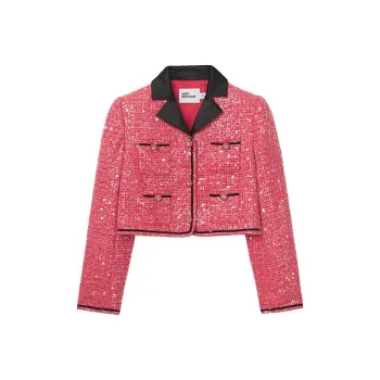 Self portrait Jackets Coats Women's Burgundy