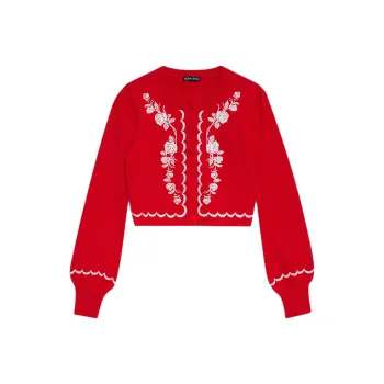 Victoria's Secret For Love & Lemons Josephina Cardigan / Red Knitwear Women's Red