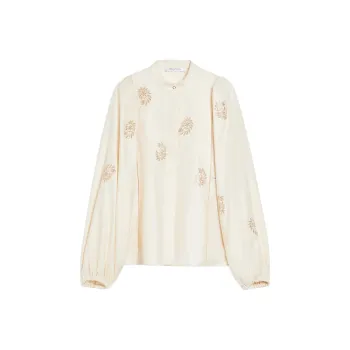 MaxMara Caladio Embellished Long Sleeved Top