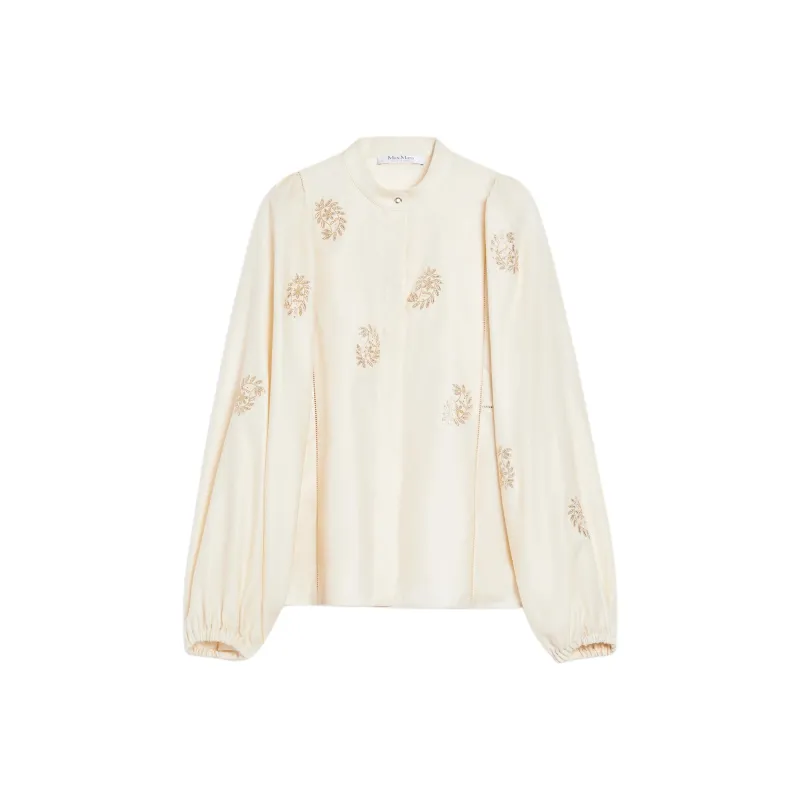 MaxMara Caladio Embellished Long Sleeved Top-0