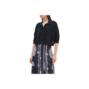 HERMES SS25 Cashmere Sweater Women's Blue Black
