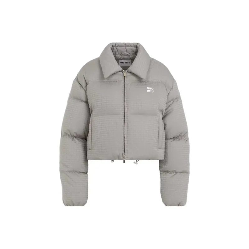 MIU MIU FW24 Down Jacket Women's Gray-0