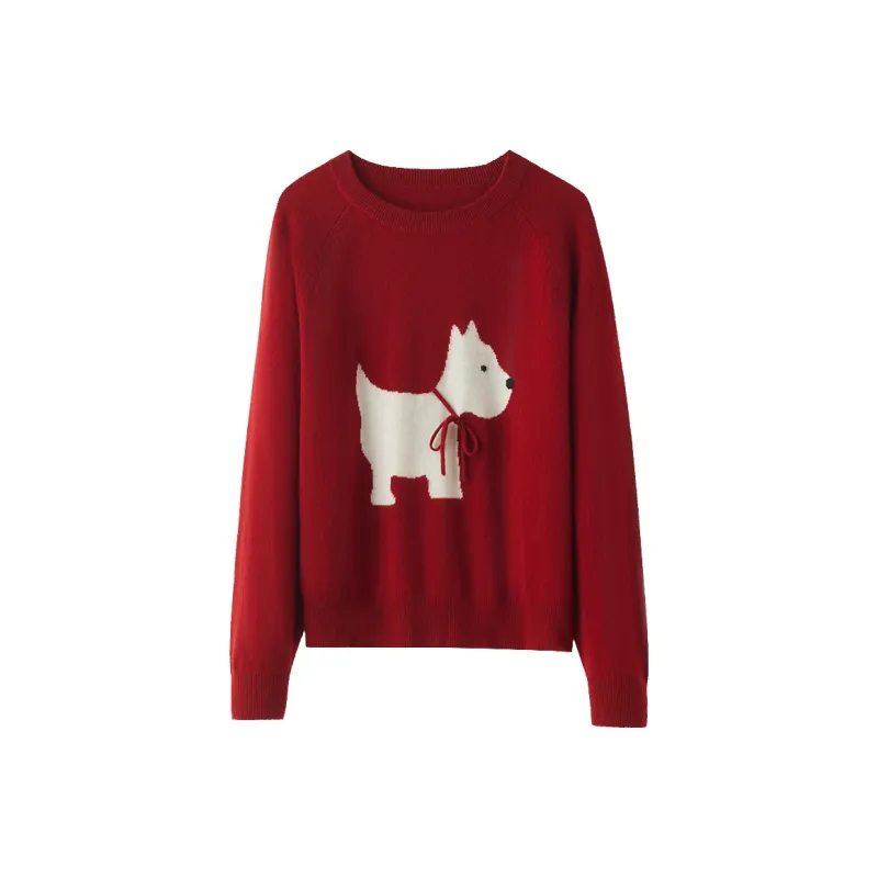 SNOWFORTE Cashmere Sweater Women's Vintage Red-0