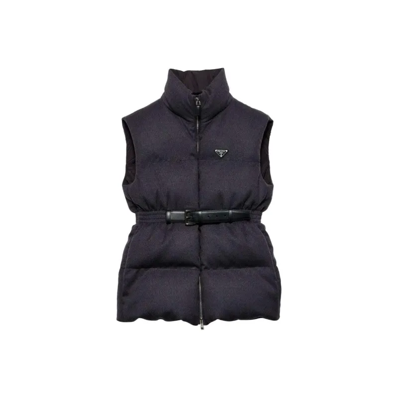 PRADA Belted Down padded Gilet-0