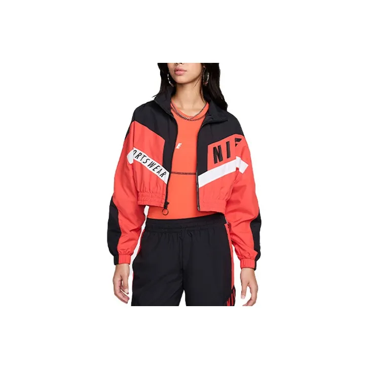 Nike Sportswear Woven Jacket 'Light Crimson/Black'-0