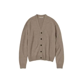 Auralee Baby Cashmere Knit Cardigan 'Natural Brown'