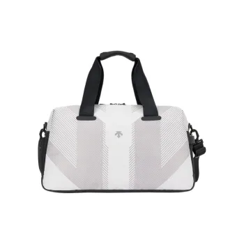 DESCENTE TRAINING Jacquard Travel Bag Men's Gray White