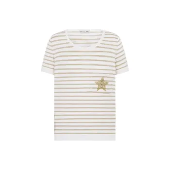 DIOR SS25 T Shirt Women's White Gold