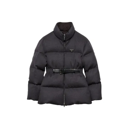 PRADA Flannel Logo Plaque Jacket