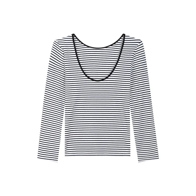 THE SEA LIFE Knitwear Women's Black White Stripes-0