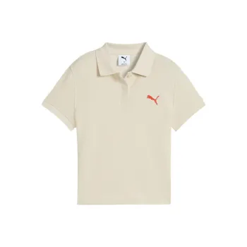 PUMA Ess LogoPremium Polo Shirt Women's Snow White