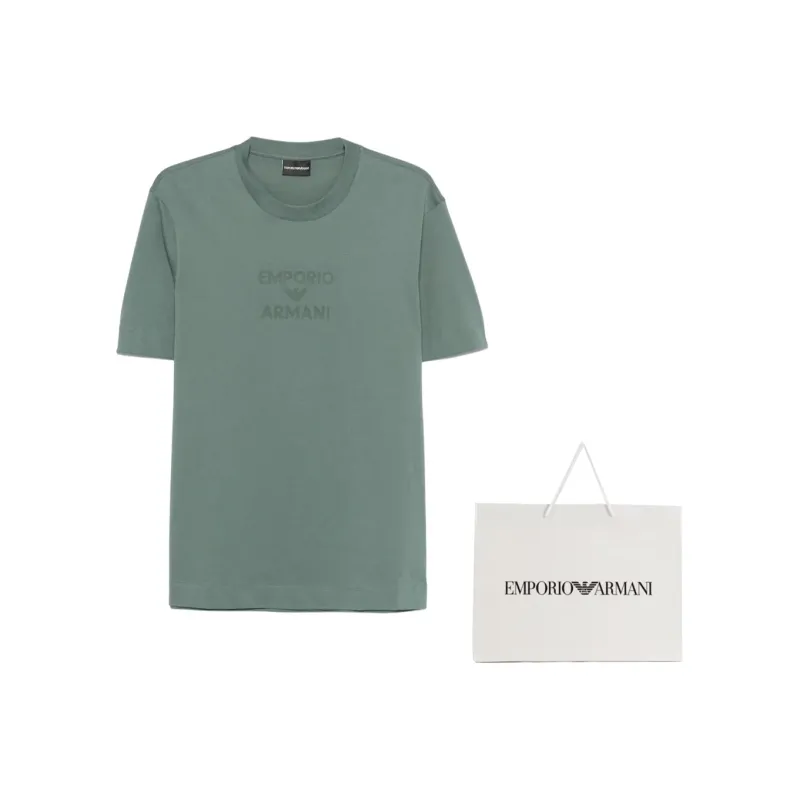 EMPORIO ARMANI Raised logo T shirt-4