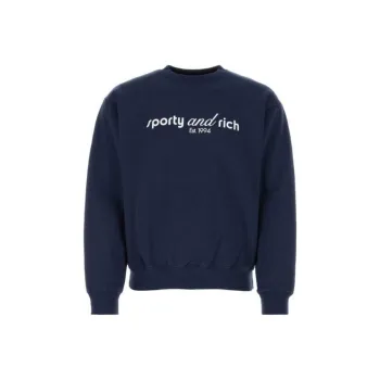 SPORTY & RICH Logo Printed Crewneck Sweatshirt