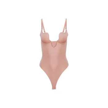 Fleur Du Mal Le Stretch Micro Seduce U plunge Bodysuit