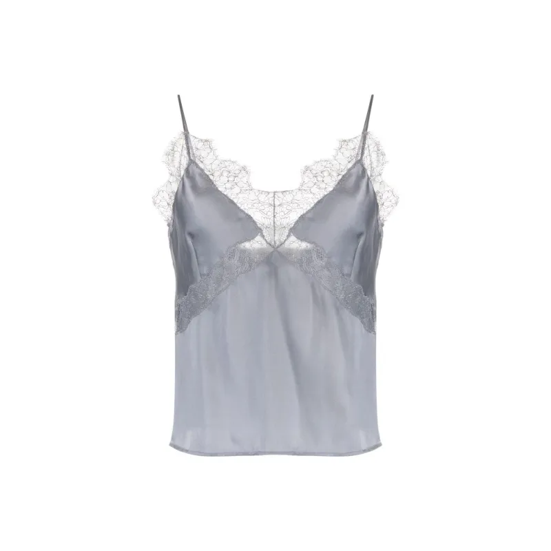 Anine Bing Amelie Lace-trim Top-0