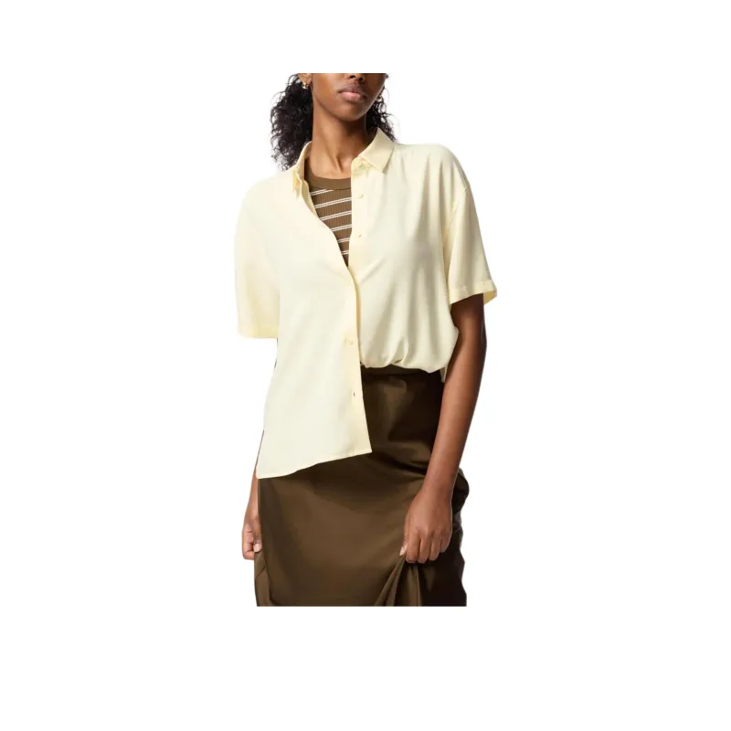 UNIQLO Shirt Women's Apricot Yellow-0