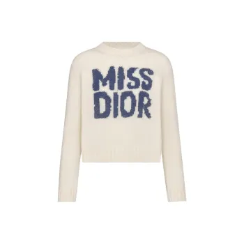 DIOR FW24 Cashmere Sweater Women's Ecru