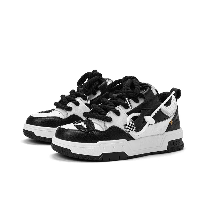 LUCX Cushioned Slip Resistant Abrasion Resistant Low Top Chunky Sneakers Unisex-32