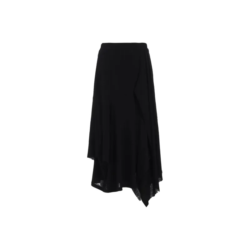 Yohji Yamamoto Femme SS25 Casual Long Skirt Women's Black-1