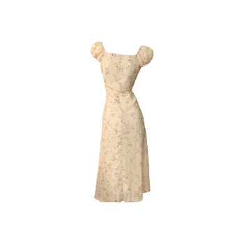 GLEE DIARY Short Sleeved Dress Women's Yellow