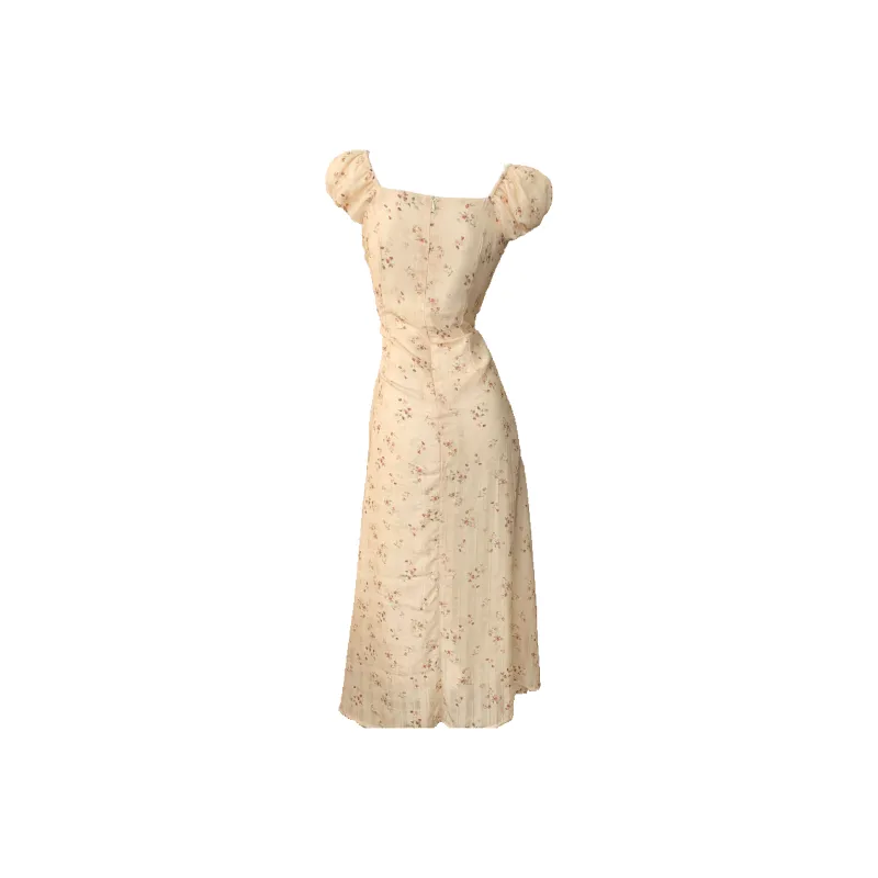 GLEE DIARY Short Sleeved Dress Women's Yellow-0