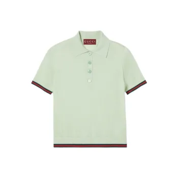 GUCCI SS25 Polo Shirt Women's Light Green