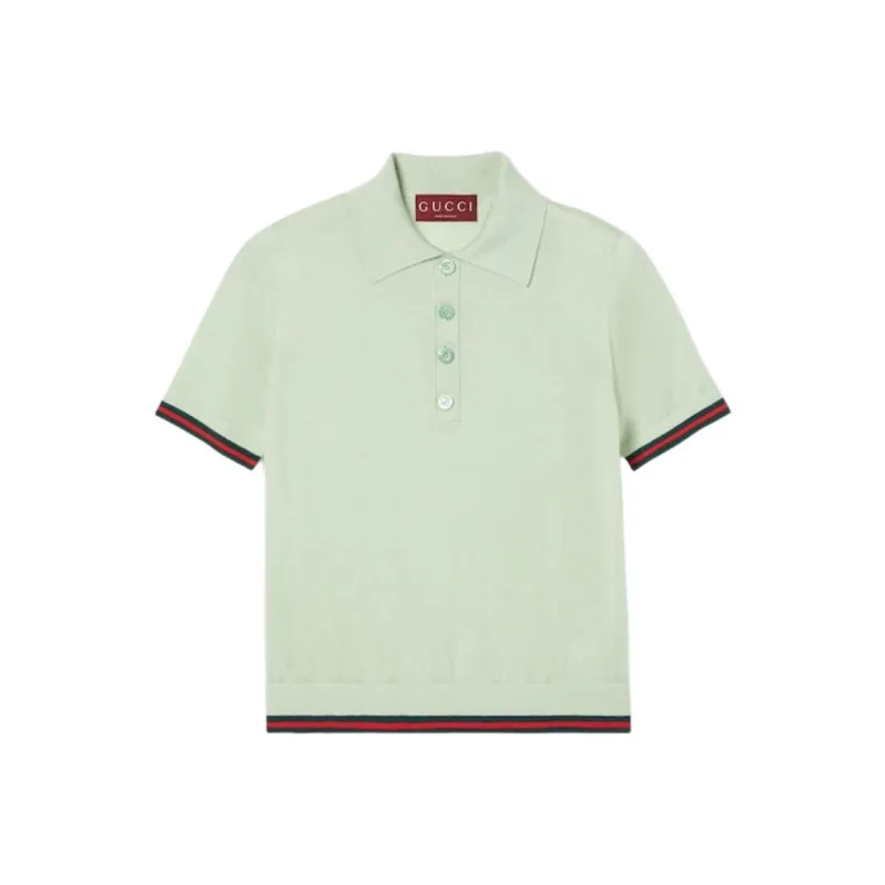 GUCCI SS25 Polo Shirt Women's Light Green-0