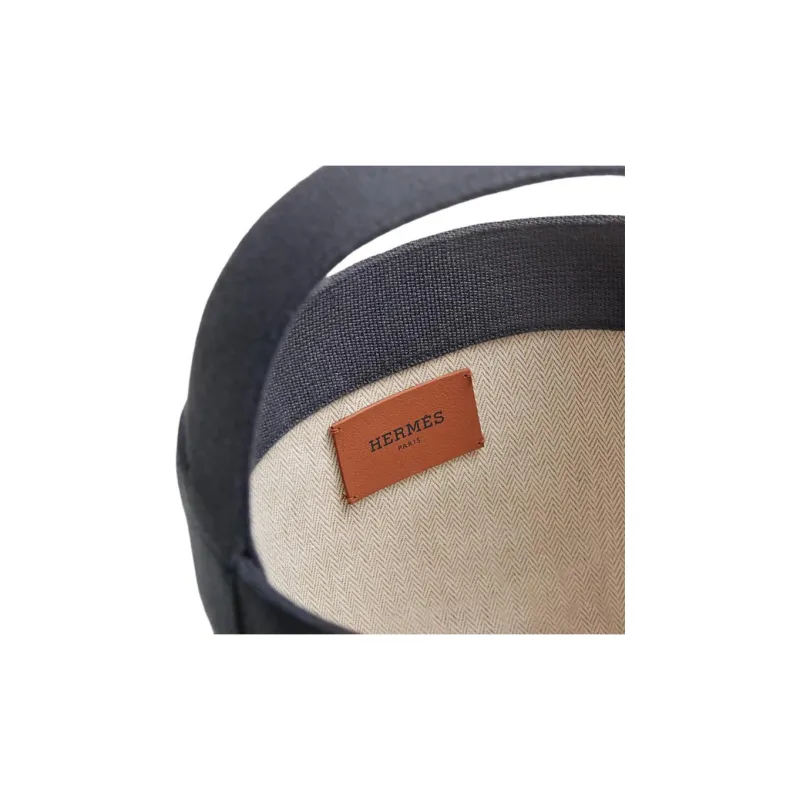 HERMES Wool Bucket Handbag Small Size Women's Blue & Green-2