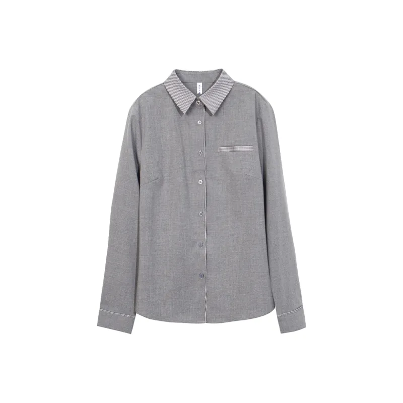 Lucybaily Shirt Women's Silver Gray-0