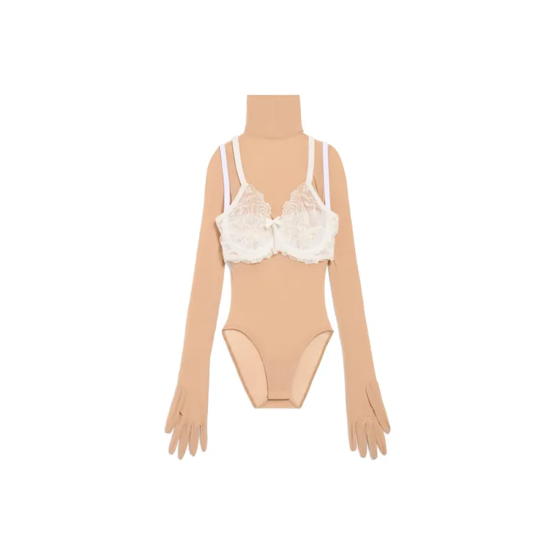 Balenciaga Bodysuits Slim Fit Women's Apricot-0