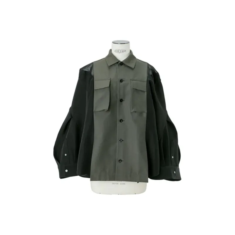 Sacai Shirts Women's Dark Green-0
