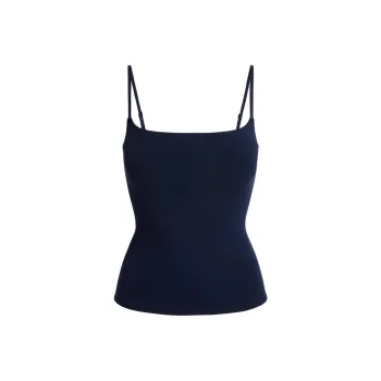 SKIMS SS25 COTTON JERSEY CAMI Camisole Women's NAVY/Marine Blue