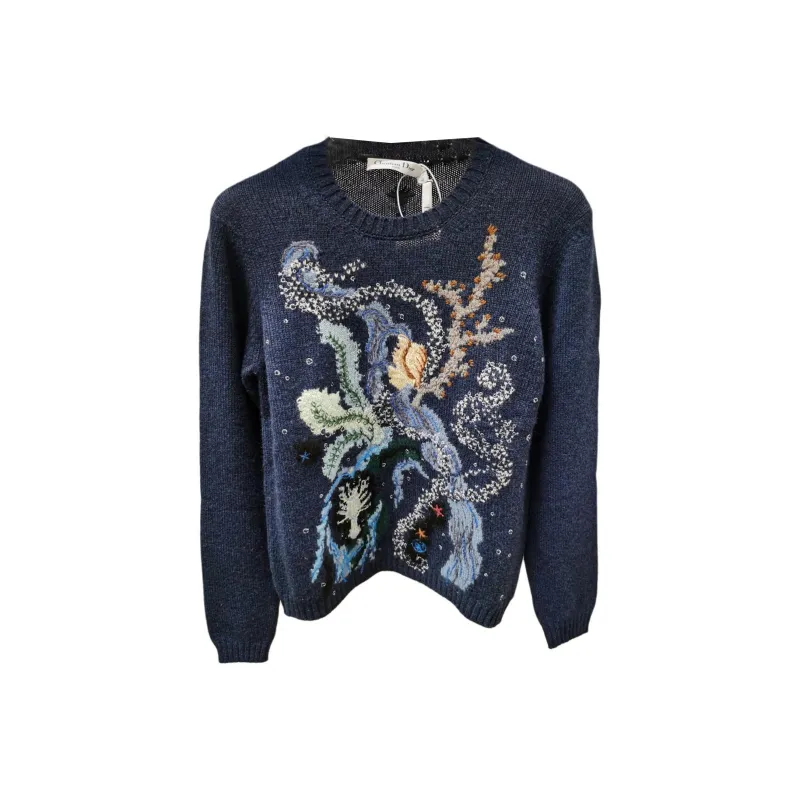 DIOR Cashmere Sweater Women's Navy-0